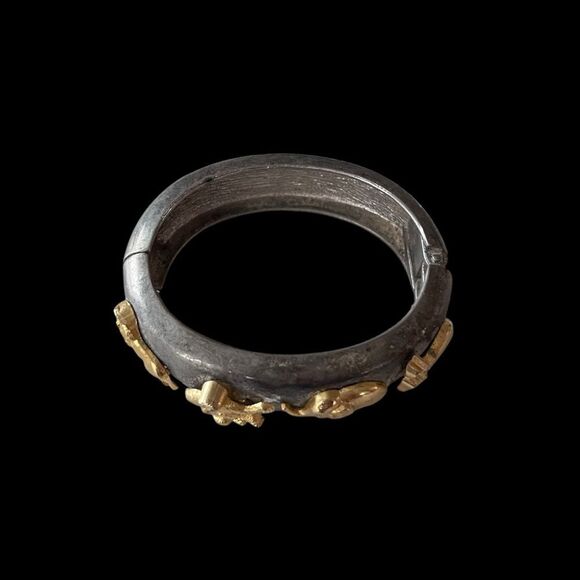 Vintage Mixed Metal Safari Animals Clamper Bracelet - Picture 6 of 11